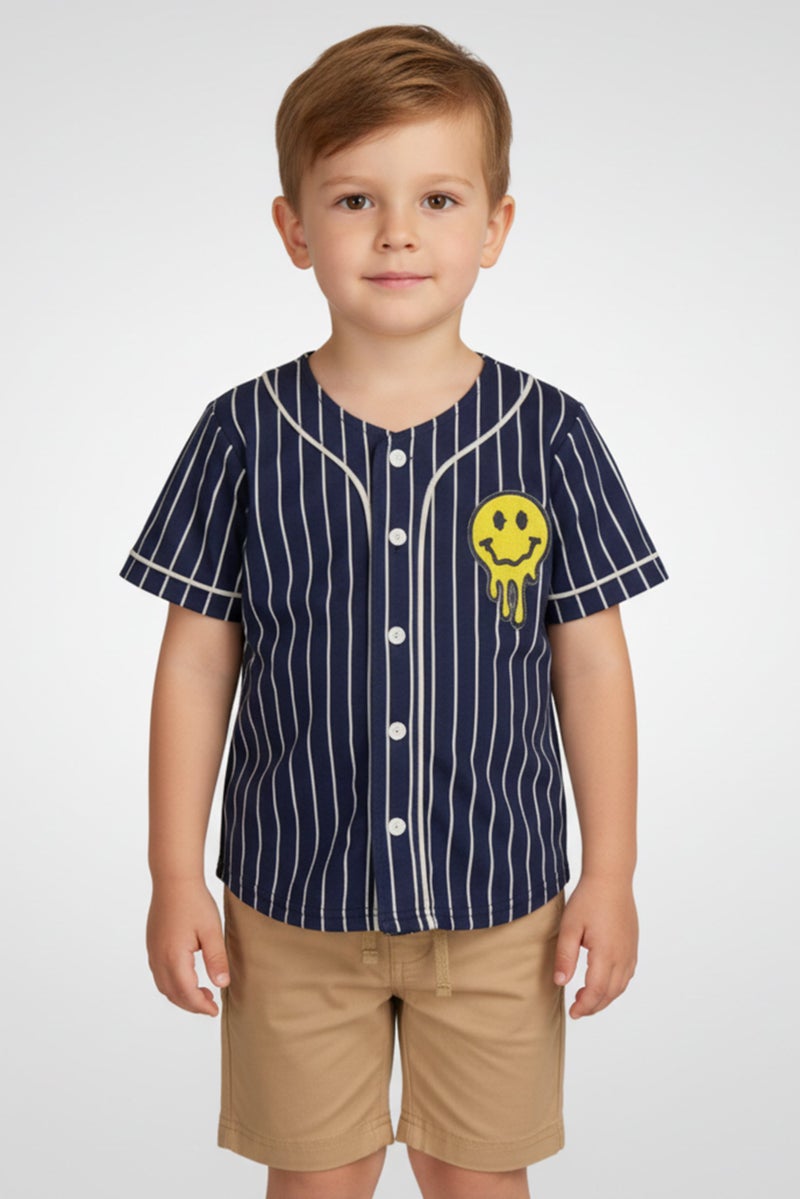 Freestyle Toddlers Boy 2 Pieces Stripe Top And Shorts Set, Multicolor - Image 1